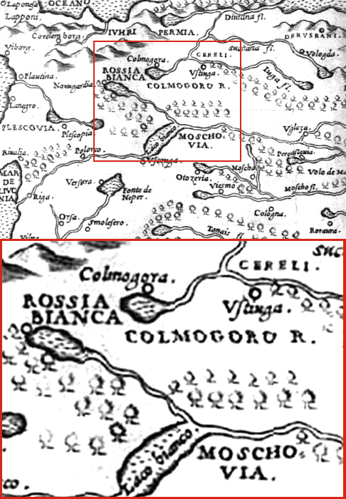 Белая Русь на карте 1561 года