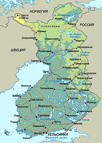 карта Финляндии