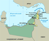 карта Арабских Эмиратов