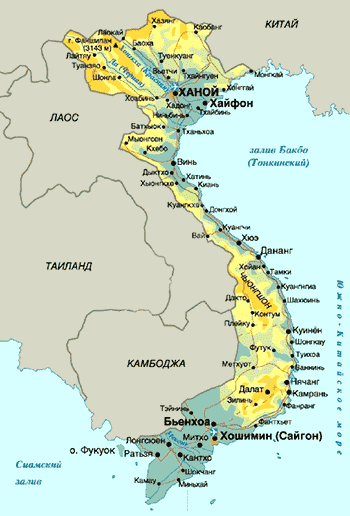 Kарта Вьетнама