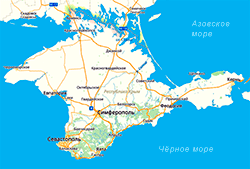 Крым - туристическая карта