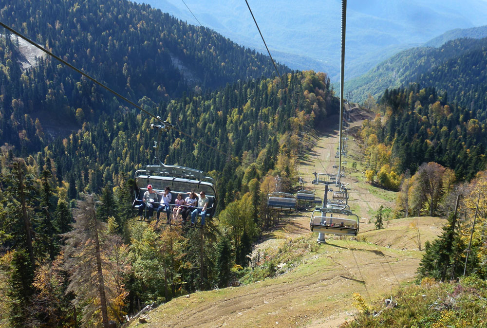 Роза Хутор, канатная дорога Эдельвейс