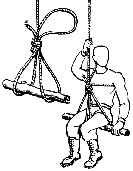 «Беседка» с тремя петлями для спуска пострадавшего