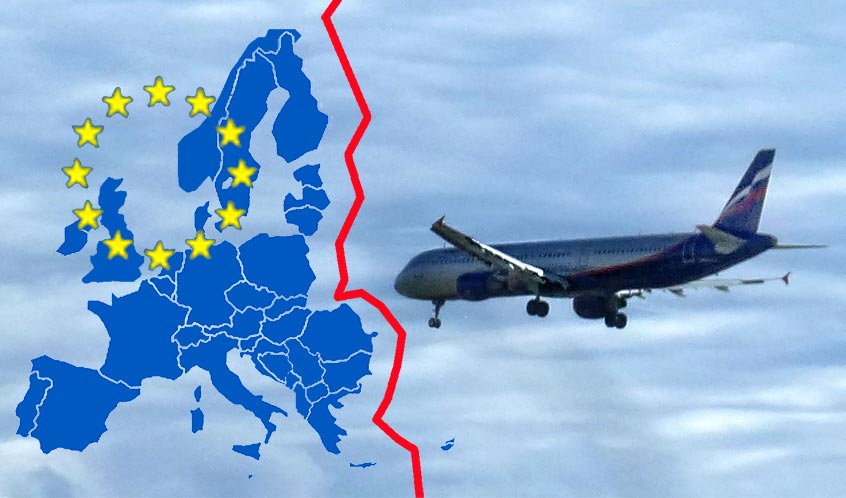 Запрет на полёты российских авиакомпаний в страны Евросоюза